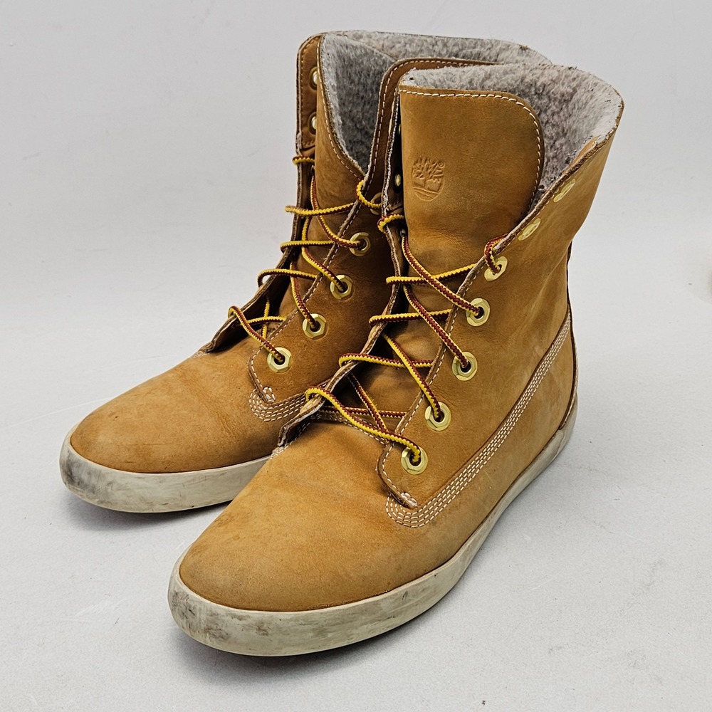 Timberland Womens Wheat Suede Fleece Lined Boots 8643A Size 8 Sneaker Boot
